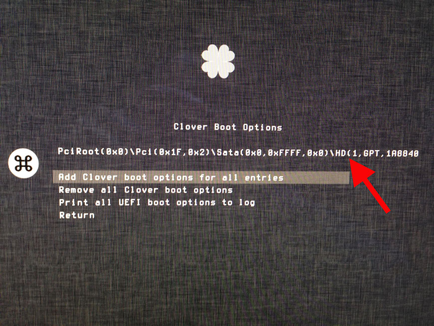 clover boot loader on usb