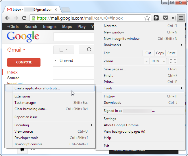 google chrome desktop put shortcut desktop